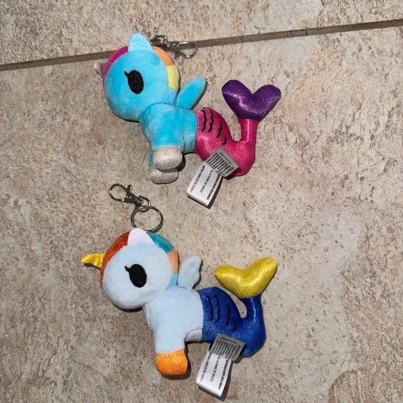 Tokidoki Plush 5" Clip On Keychain Rainbow Whale Unicorn Mermaid - Picture 4 of 6